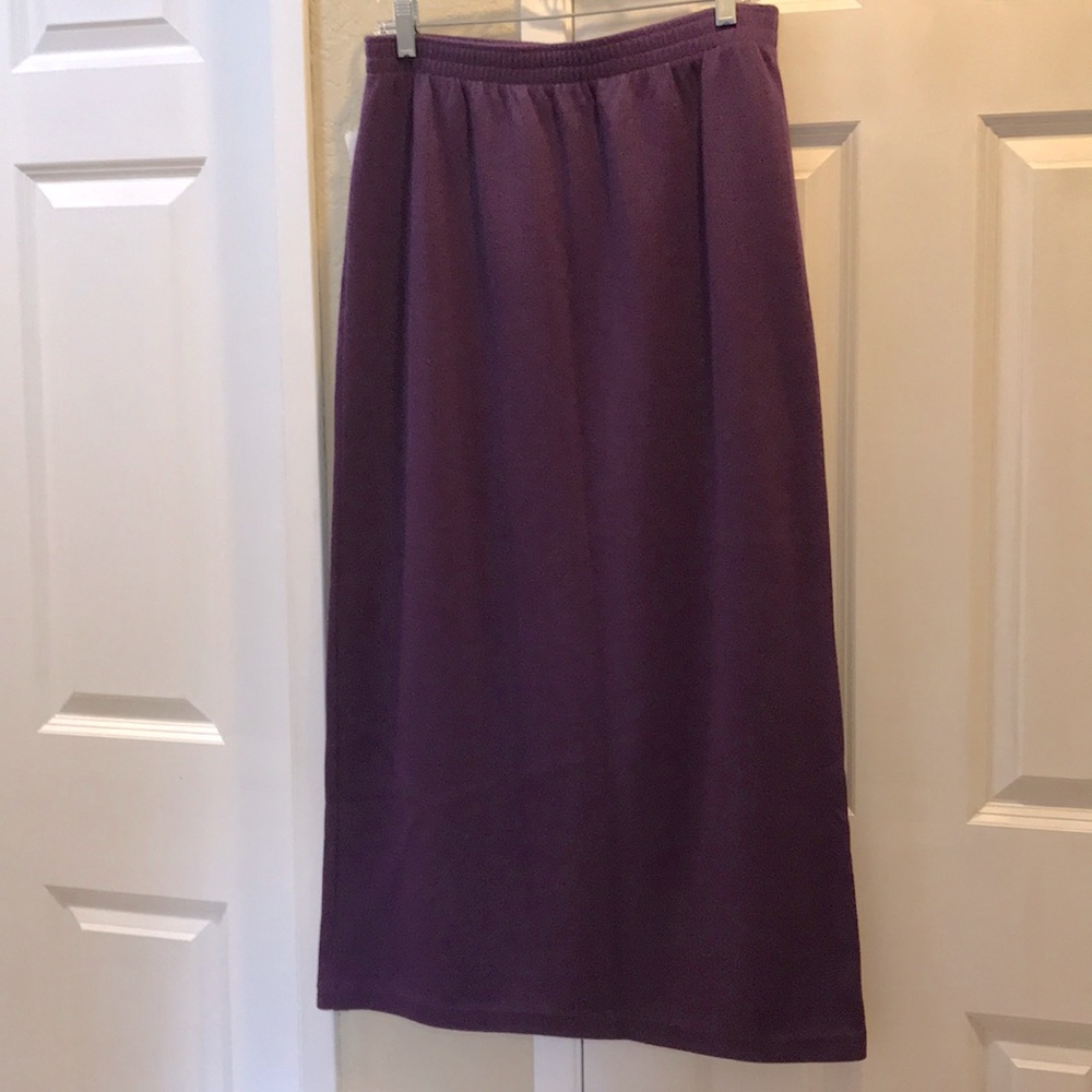 Long, knit skirt.